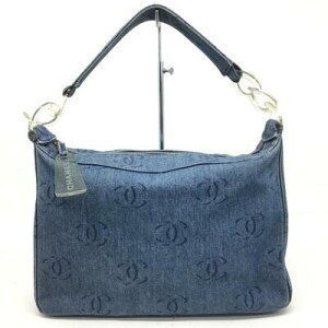 CHANEL Denim One Shoulder Bag Blue Naha